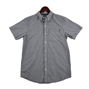 Zumiez Dravus Mens Gingham Short Sleeve Shirt Button DownMens Blue White Check S